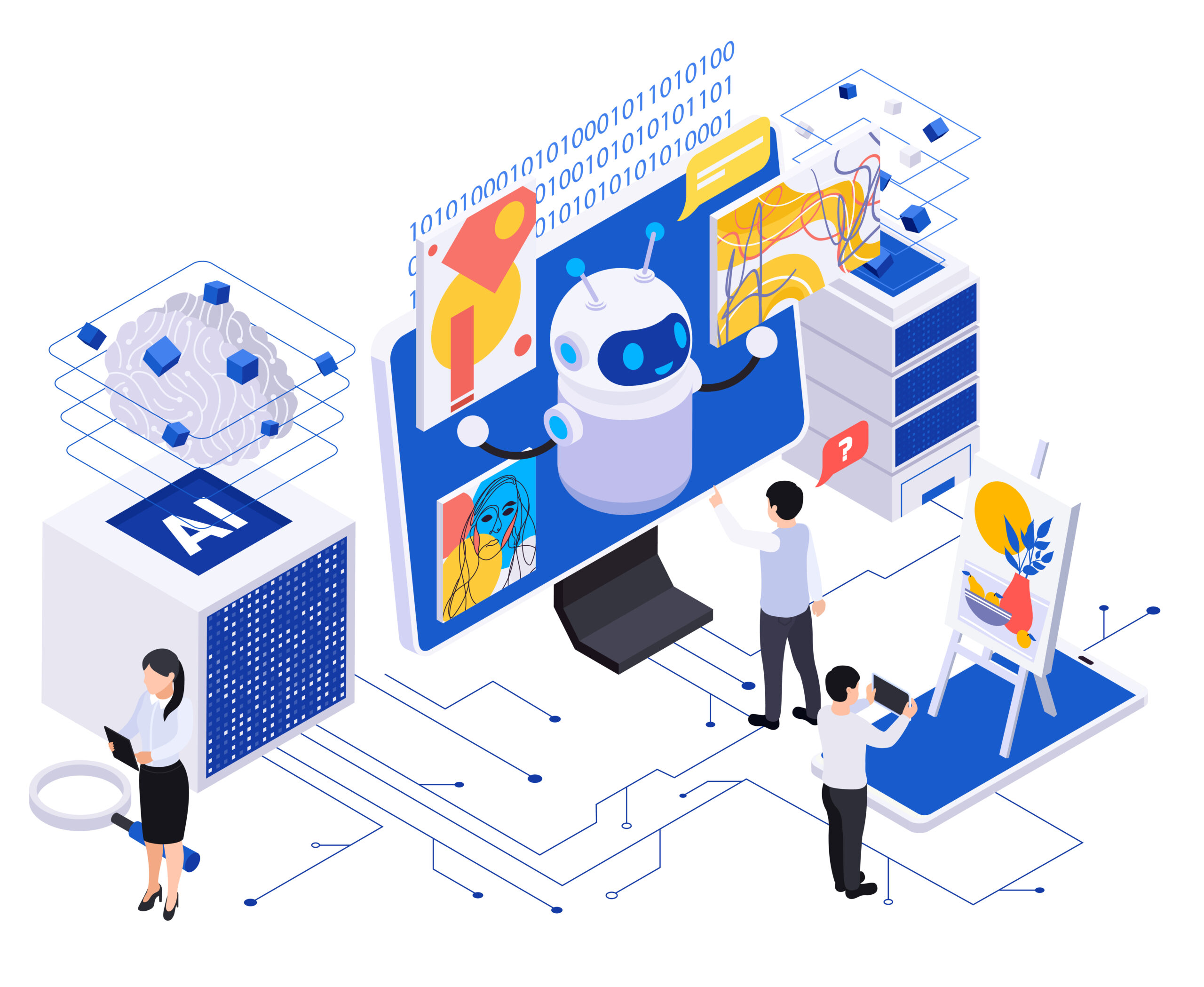 AI-ready team collaborating with automation tools and AI platforms without hiring data scientists